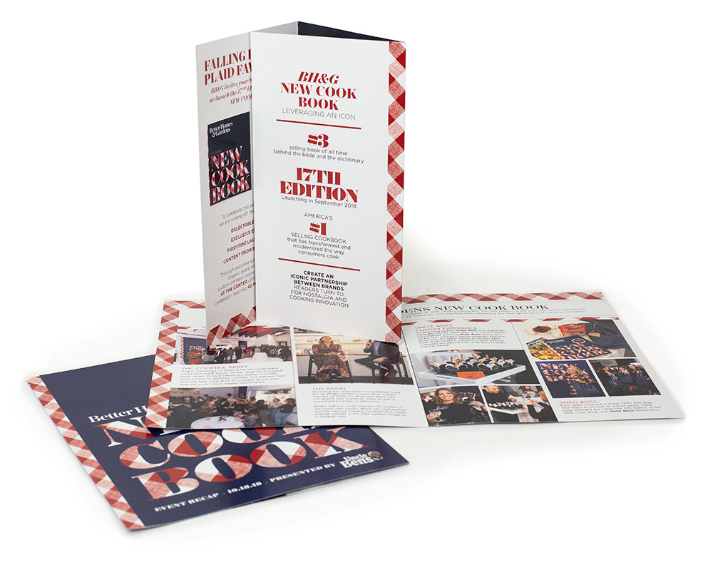 Red Plaid New Cook Book recap sales materials