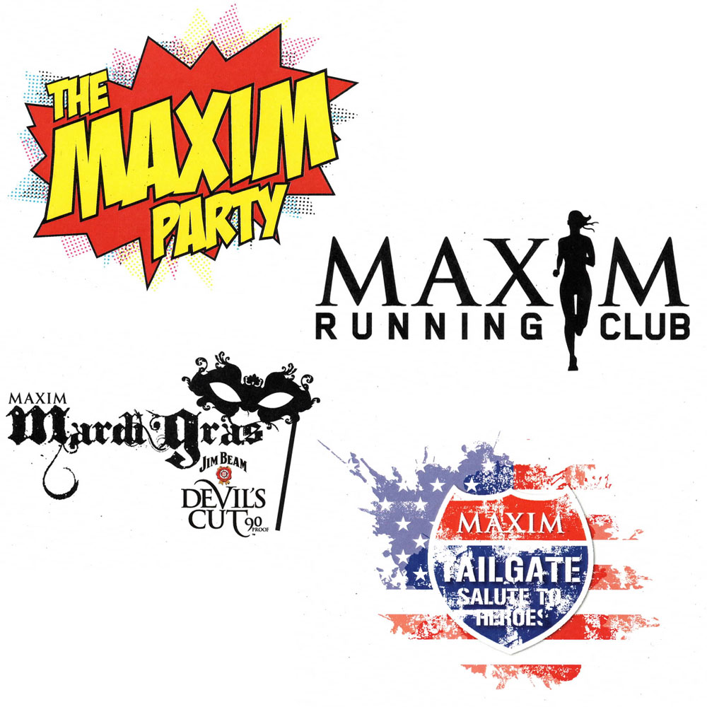 Maxim Magazine logos lockups