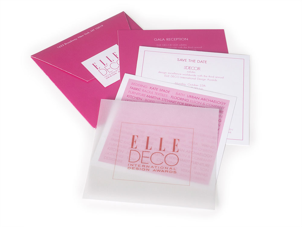 ELLE Deco invitation vellum