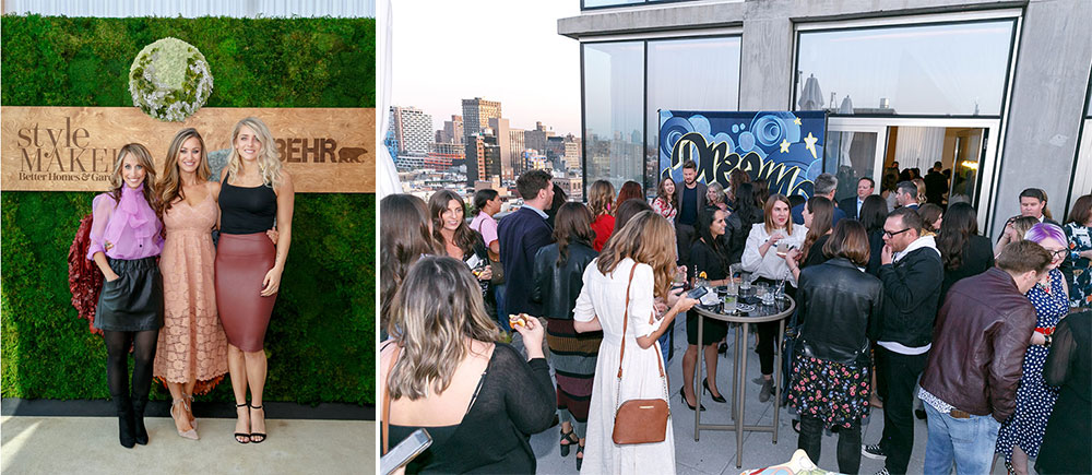 Style Maker 2019 greenery wall Behr cocktails graffiti