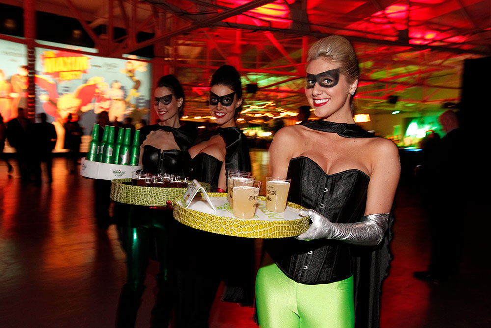 superhero servers Patron Heineken Maxim Party 2012